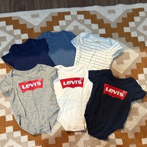 Levi's Baby Bodysuit Collection - Navy, Gray, White